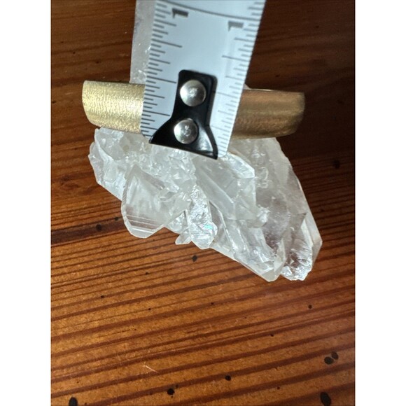 Vintage Monet Gold Tone Bangle Bracelet Textured 8.5” Circumference - Picture 10 of 16